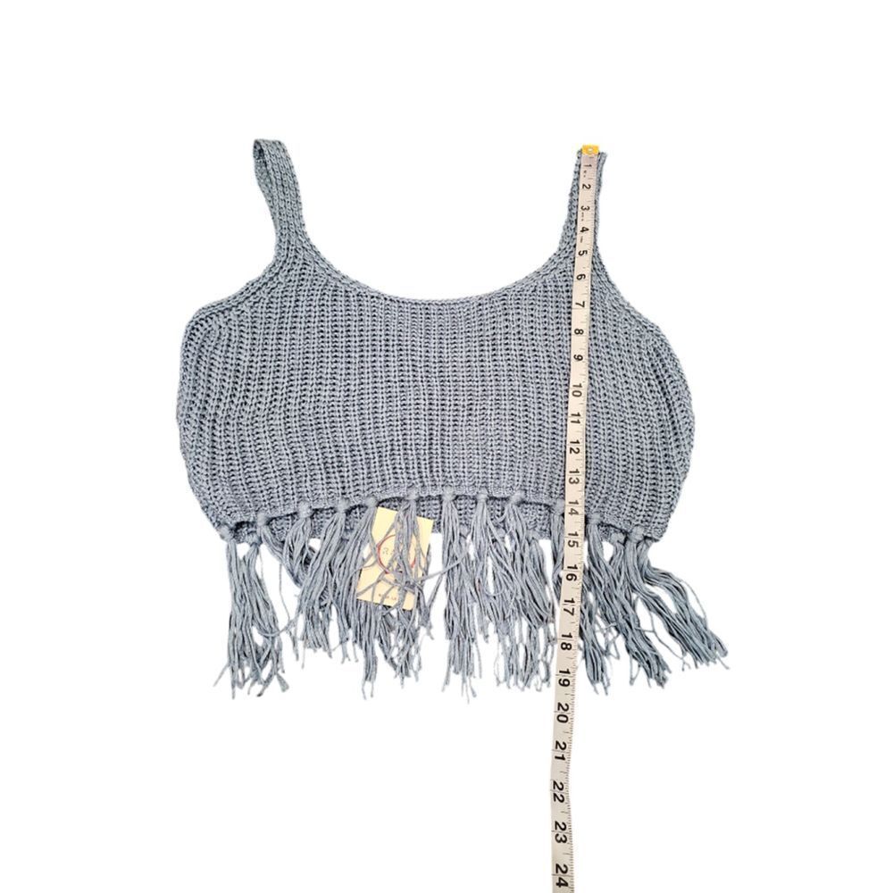 Women's Raga Knit Crop Top, Size S, Blue - Picture 8 of 9